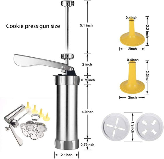 Cookie Press Machine Biscuit Maker Cake Making Decorating Gun Kitchen Aluminum Icing Sets