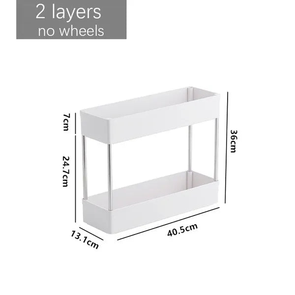 4 Layer Storage Trolley Kitchen/Bathroom Rack Tower Cart