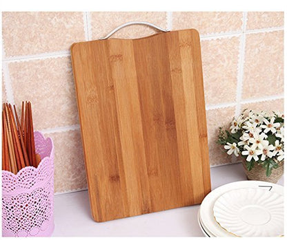 Bamboo Chopping Board for Kitchen, Durable Wooden Cutting Board for Chopping Vegetables Meat, Slicing Board