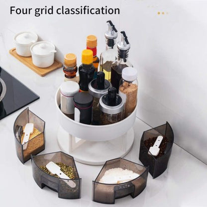 360 Degree Rotation 2 Tier Freestanding Kitchen Organizer Storage Rack