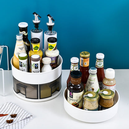 360 Degree Rotation 2 Tier Freestanding Kitchen Organizer Storage Rack