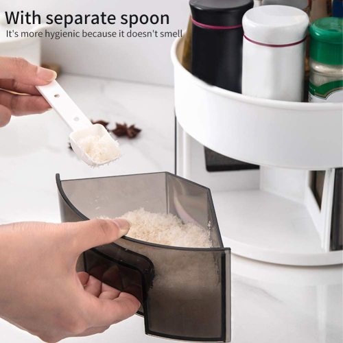 360 Degree Rotation 2 Tier Freestanding Kitchen Organizer Storage Rack