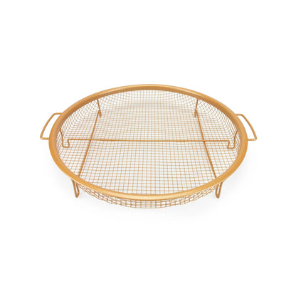 Round Copper Air Fryer Pan