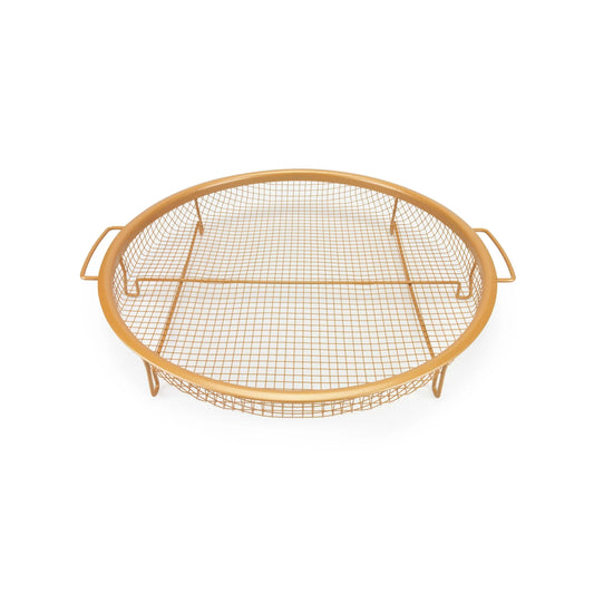 Round Copper Air Fryer Pan
