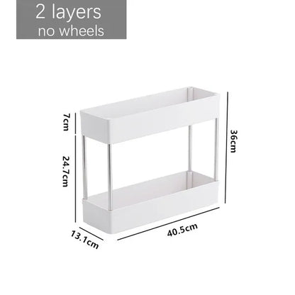 4 Layer Storage Trolley Kitchen/Bathroom Rack Tower Cart