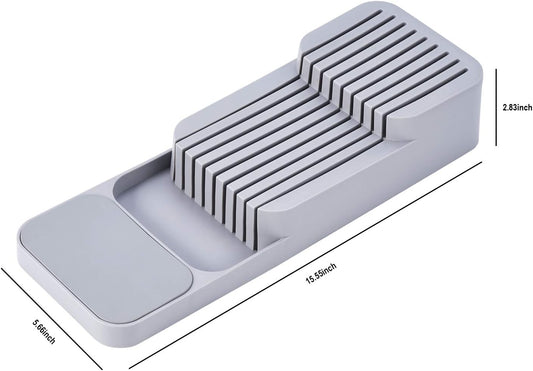 Drawer's Kitchen Knife Organizer Tray 2-TIER