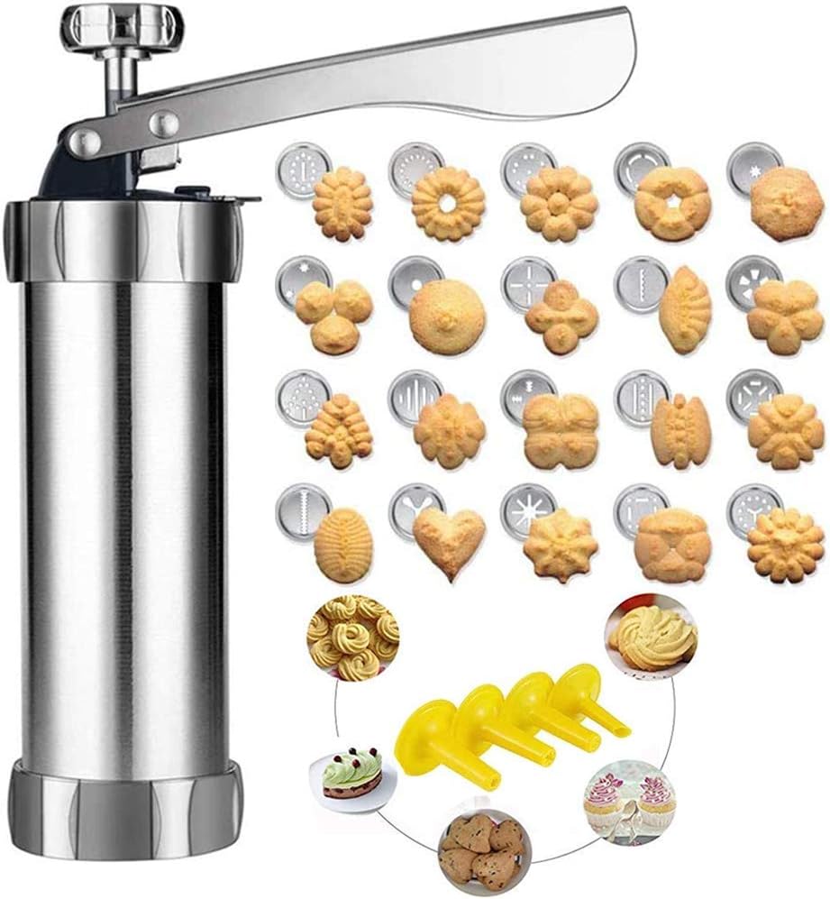 Cookie Press Machine Biscuit Maker Cake Making Decorating Gun Kitchen Aluminum Icing Sets