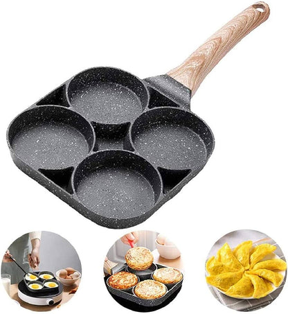 Time Saving Non Stick 4 Hole Frying Pan