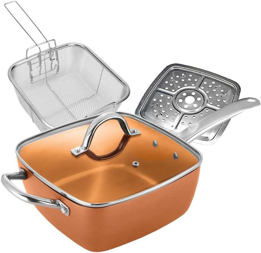 5Pcs Set Deep Dish Square Pan 9,5"