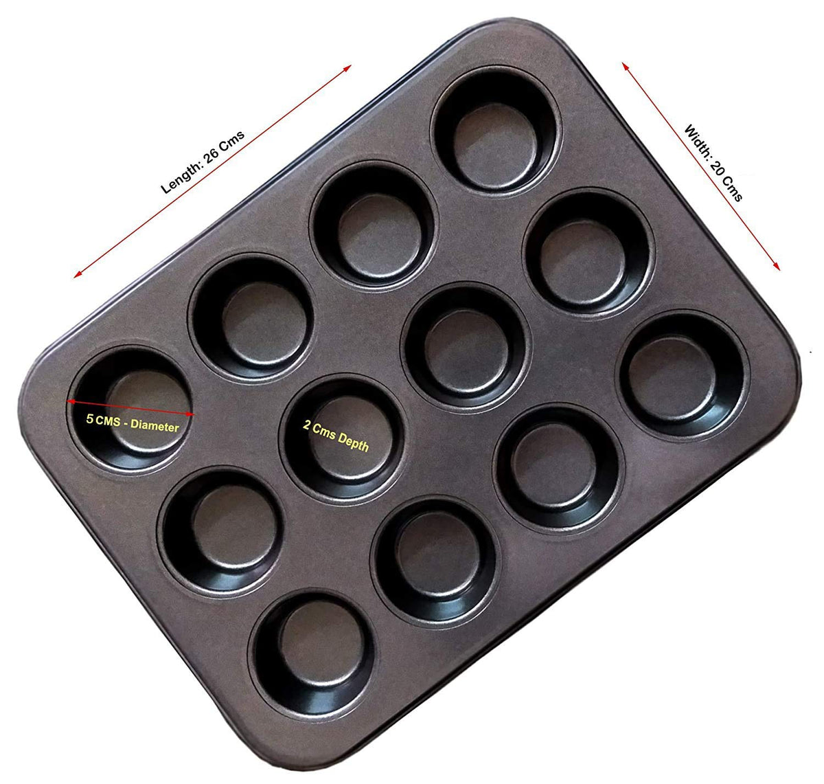 Non-Stick 12 Cup Muffin & Cupcake Pan
