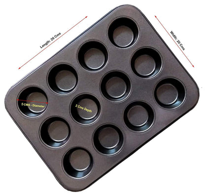 Non-Stick 12 Cup Muffin & Cupcake Pan