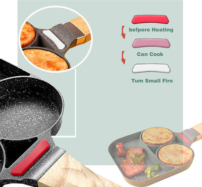 Pan with 2 Hole, Non-Stick Fried Egg Burger Pan
