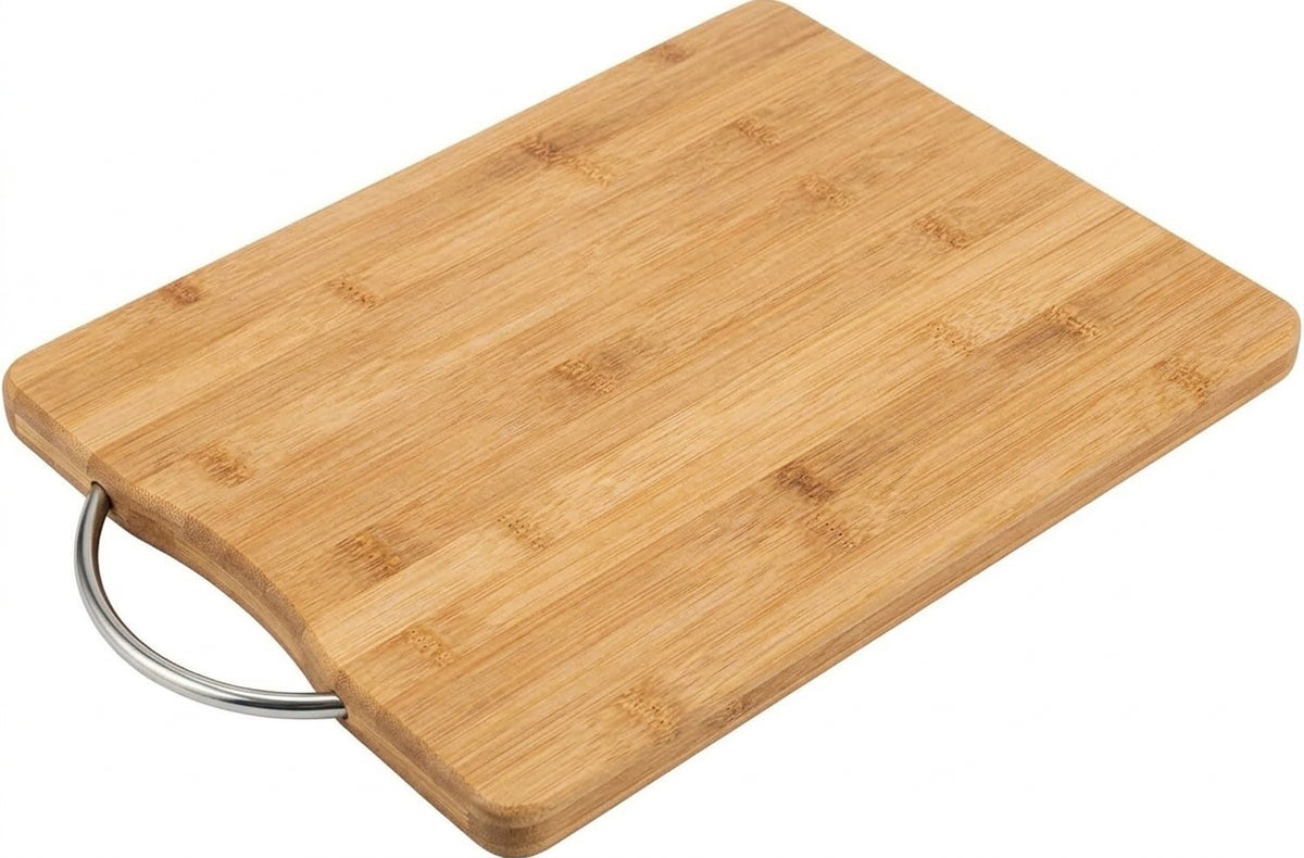 Bamboo Chopping Board for Kitchen, Durable Wooden Cutting Board for Chopping Vegetables Meat, Slicing Board