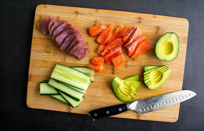 Bamboo Chopping Board for Kitchen, Durable Wooden Cutting Board for Chopping Vegetables Meat, Slicing Board