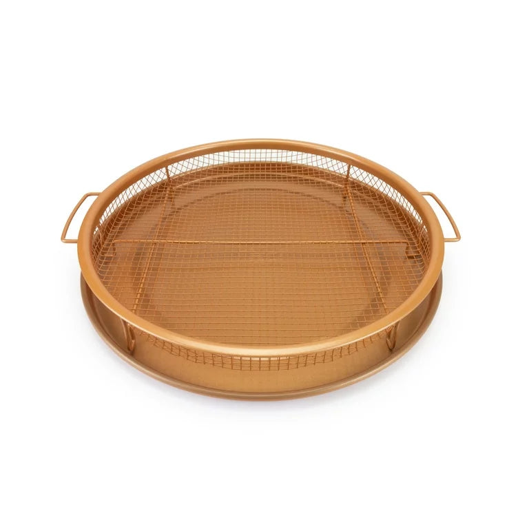 Round Copper Air Fryer Pan