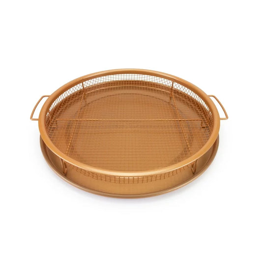 Round Copper Air Fryer Pan