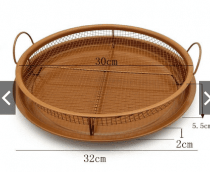 Round Copper Air Fryer Pan_2