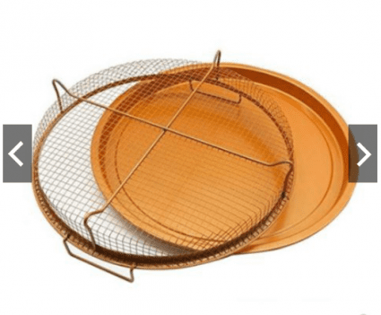 Round Copper Air Fryer Pan_0