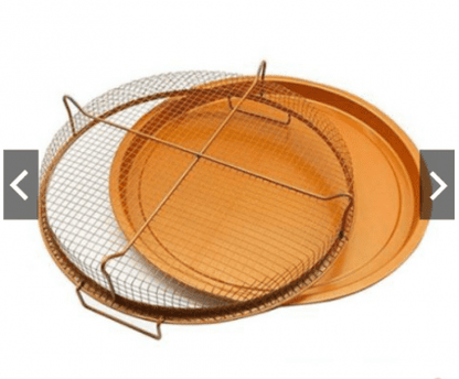 Round Copper Air Fryer Pan_0