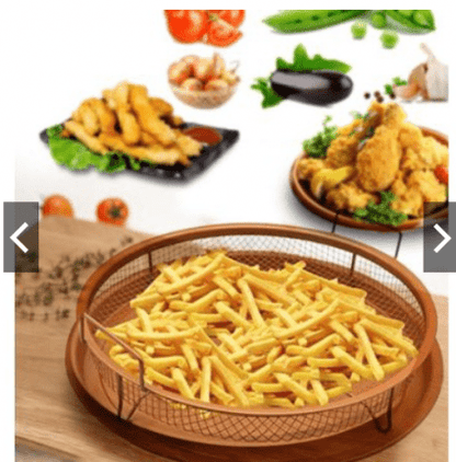 Round Copper Air Fryer Pan_1